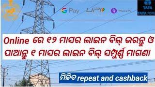 online ରେ ୧୨ ମାସର ଲାଇନ ବିଲ୍ ଭରନ୍ତୁ ଓ ପାଆନ୍ତୁ ୧ ମାସର ଲାଇନ ବିଲ୍ ସମ୍ପୁର୍ଣ୍ଣ ମାଗଣା [upl. by Nalepka344]