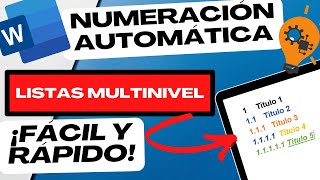 💥 Numeración de Títulos y Subtítulos AUTOMÁTICOS en Word [upl. by Nida]