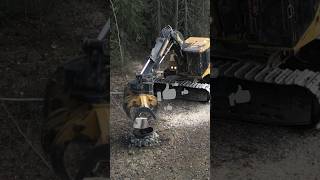 Putting a log on the fire 870c tigercat campfire forestry logger heavyequipment machinery [upl. by Eivla]