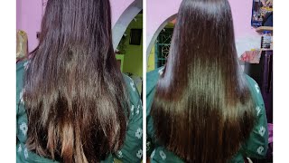 Keratin hair spa for freezy ree and dandruff free hair 🥰 [upl. by Enitnemelc]