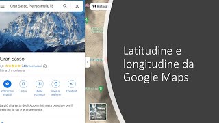 Latitudine e longitudine da Google Maps [upl. by Rehttam]