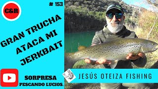 GRAN TRUCHA ATACA MI JERKBAIT MIENTRAS PESCO LUCIOS UNA GRAN SORPRESA [upl. by Ardnaed]