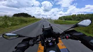 Moto Guzzi Stelvio Frist Ride HD Sound Only RAW 4K fast Ride Dji Action 4 ND Filter Engine Sound [upl. by Nemajneb]