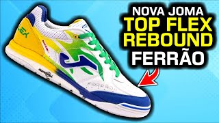 NOVO sistema de AMORTECIMENTO 👀  Análise chuteira futsal Joma Top Flex Rebound Ferrão [upl. by Atinus]