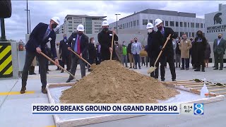 Perrigo breaks ground on Grand Rapids HQ [upl. by Rudwik]