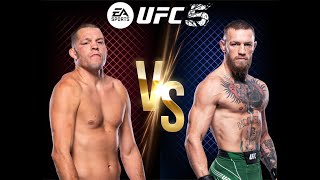 UFC NATE DIAZ VS CONOR MCGREGOR MAIN EVENT FIGHT ON LEGENDARY DIFFICULTY [upl. by Gipson]