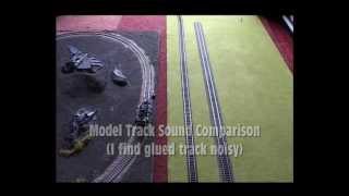 Model Train Ballast Sound Compare [upl. by Saoj]