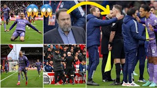 😱 Nottingham Forests chairmanstaffs stormed onto the pitch after Darwin Nunezs 99th minute goal [upl. by Grimona677]