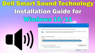 How to Install Dell Smart Sound Technology Drivers on Windows 1011 [upl. by Ahsemad]