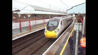 The Class 390 Pendolino Avanti WC in White Livery was arrives at Penrith North Lakes Station [upl. by Haonam]