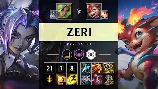 Zeri ADC vs Smolder Legendary  KR Master Patch 1420 [upl. by Euqinoj]