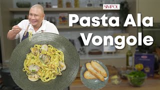 Vongole Pasta Recipe using Barilla Tagliatelle  Chef Tatung [upl. by Esertal]