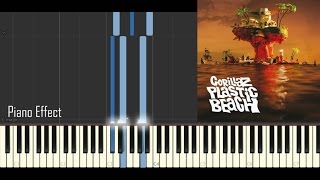 Gorillaz  Melancholy Hill Piano Tutorial Synthesia [upl. by Amos]