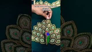 5D aari peacock feather workaariclassaariofflineclassaariworkbasicclassaaridesignaariembroidery [upl. by Flor333]