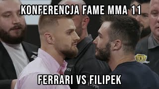 AMADEUSZ FERRARI VS FILIPEK NA KONFERENCJI FAME MMA 11 [upl. by Hardner]