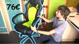 Review Fauteuil de bureau quotGAMINGquot à 76€  Amazon [upl. by Fawcett887]