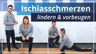 Ischiasschmerzen lindern  3 Übungen für Deine Schmerzfreiheit [upl. by Dibbell755]