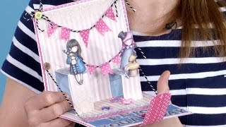 Make a Santoros gorjuss Pop Up Card  In The Studio [upl. by Kreit]