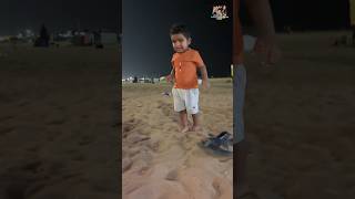 Arjun’s First Beach Sand Walk 😍  Anjali Prabhakaran [upl. by Baron]