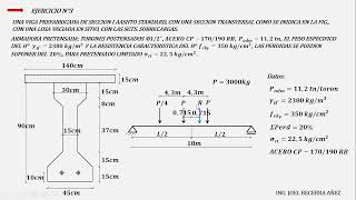 H°P° Ejercicio 3 Diseño de Vigas Pretensadas [upl. by Leahcimauhsoj]