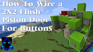 Minecraft How to build a 2x2 flush piston door with buttons on both sides jeb door Java only [upl. by Cohn]