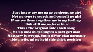 Shenseea  The Sidechick Song  Lyrics [upl. by Aneeuqahs]