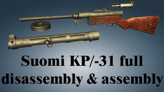 Suomi KP31 full disassembly amp assembly [upl. by Flavius]