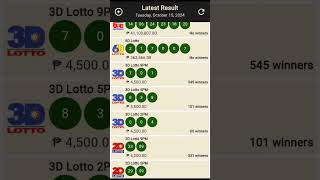 9pm lotto result October 152024shortvideo [upl. by Lucier979]