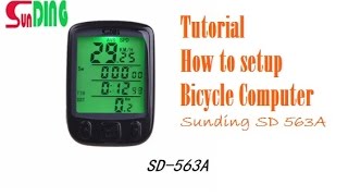 Setting Sunding SD 563A bicycle computer tyre circumference [upl. by Dorrahs]