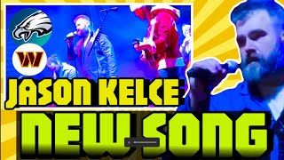 Jason Kelce debuts new Christmas song with Philadelphia rock band before EaglesCommanders game NFL [upl. by Eineeuq477]