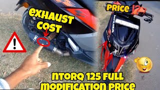 Ntorq 125 full modification Review 🤩 Total modification price ⁉️  theamirmajid [upl. by Adnohsek]