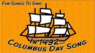 In 1492  Columbus Day Song For Children [upl. by Bringhurst]