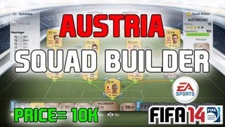 FIFA 14 Austria Squad Builder Ultimate Team [upl. by Haziza144]