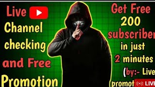 LIVE YOUTUBE CHANNEL PROMOTION FREE [upl. by Aes875]