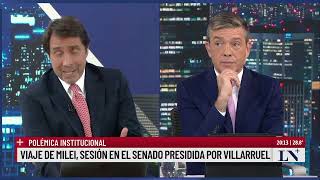 Viaje de Milei sesión en el Senado presidida por Villarruel [upl. by Forsyth]