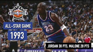 Throwback NBA AllStar Game 1993 East vs West  Full Game Highlights HD [upl. by Ahsiened]