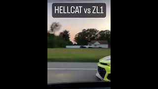 Hellcat vs zl1 ☠️⚠️😱 hellcat zl1 [upl. by Nauh191]