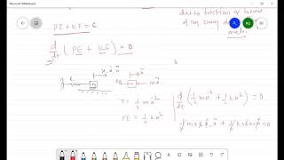 Single Degree of Freedom Systems  Part2  Equation of Motion using Energy Method  L4 [upl. by Frager]