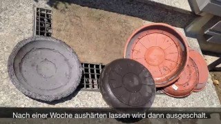 self made  Untersetzer aus eingefärbtem Beton leicht selber gemacht [upl. by Atcliffe]