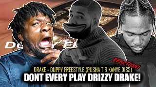 Drake  Duppy Freestyle Pusha T amp Kanye West Diss REACTION [upl. by Yllom507]