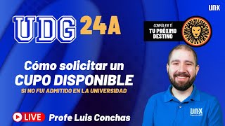 Cómo solicitar un CUPO DISPONIBLE si no fui Admitido en la UNIVERSIDAD [upl. by Cariotta]