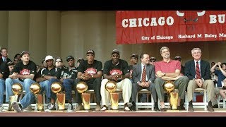 Chicago Bulls 1998 Championship Rally Player Introductions  Speeches At Grant Park [upl. by Giarg710]