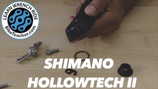 Shimanos hidden safety pin for Hollowtech cranks This is the tool I use [upl. by Annatnom37]