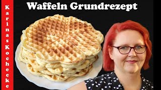 Waffeln backen das einfache Grundrezept ganz schnell und lecker mit Zutaten die man oft Zuhause hat [upl. by Fotinas]