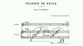 Cecile Chaminade  quotChanson de neigequot for voice and piano audio  sheet music [upl. by Bouley]