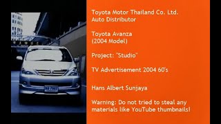 Toyota Avanza F600 2004 Model quotStudioquot TVC 2004 60s Thailand [upl. by Nona938]