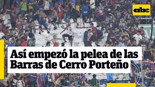 Así fue la batalla campal entre los hinchas de Cerro Porteño [upl. by Allemat]