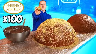 Giant Ferrero Rocher  How To Make The World’s Largest DIY Ferrero Rocher by VANZAI [upl. by Jennifer130]