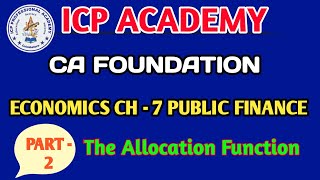 CA FOUNDATION ECONOMICS NEW SYLLABUS 2024  CH 7 PUBLIC FINANCE  Part 2  🔥 [upl. by Truelove]