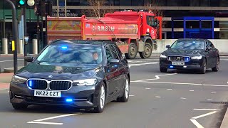 Unmarked BMW 530D  Volvo S90 emergency lights and sirens [upl. by Umeh]